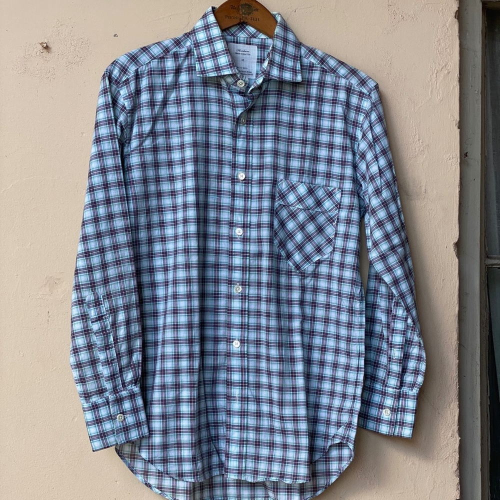 Billy Reid Plaid Dress Shirt, Size 15